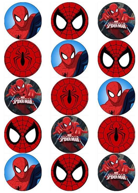 Spiderman Cupcake Toppers Printable
